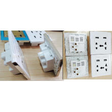 UK Style Dual USB Port Electric Wall Charger Station/Socket/Adapter/Power/Outlet/Panel
